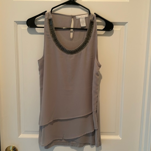 Design History Tops - Design History Women’s beaded sleeveless top size M.  EUC